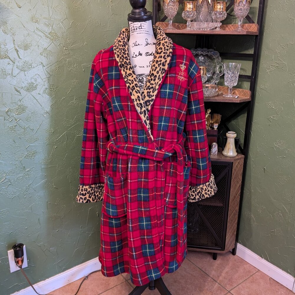 Ralph Lauren Red Plaid Fleece Thick Luxurious Robe XL SOLD OUT